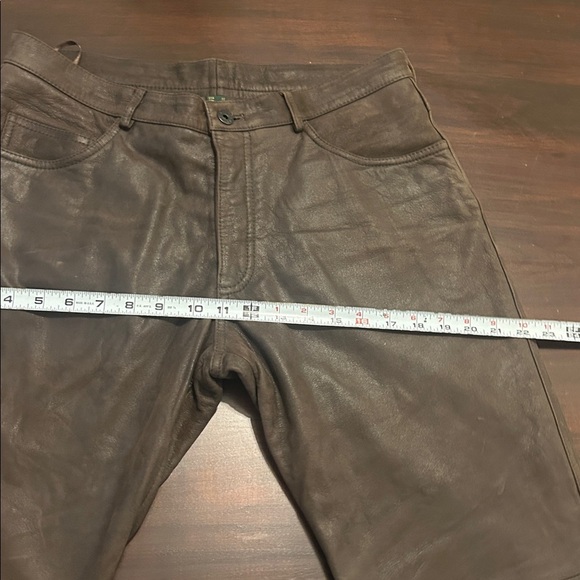 DANIER Genuine Sheepskin Leather Pants Women’s Size 32 Chocolate Brown - Picture 5 of 17